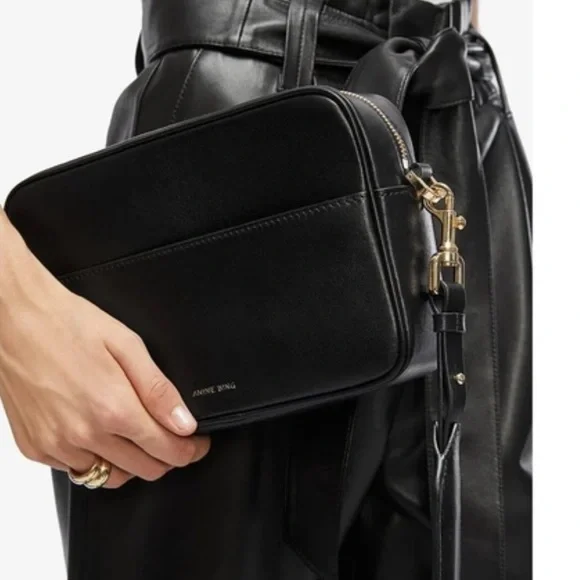 🎉WEEKEND SALE🎉Anine Bing Solid Black Alice Bag - Picture 3 of 15